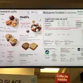 Tim Hortons storefront and interior at 5051 Harvester Rd, Burlington, ON