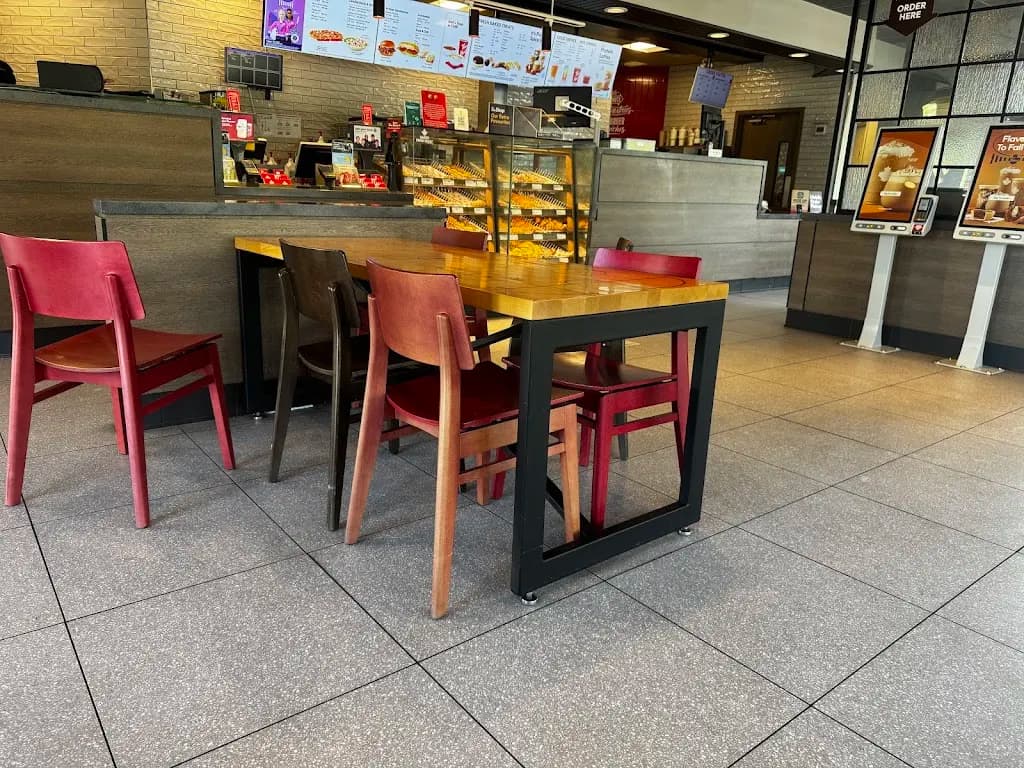 Tim Hortons storefront and interior at 20 Keil Dr S, Chatham, ON