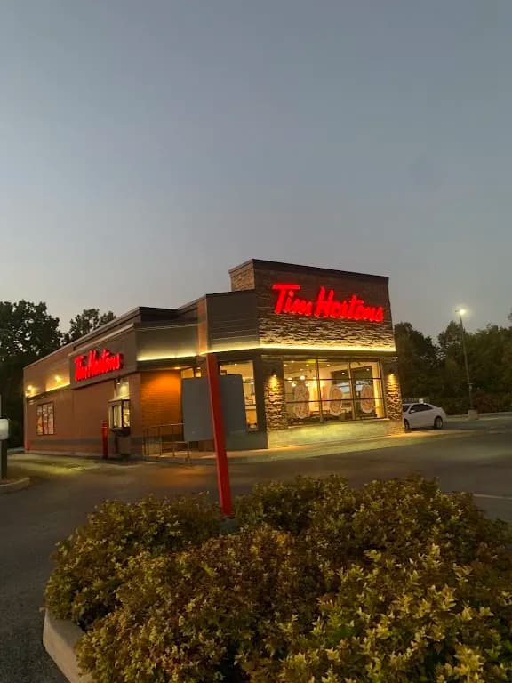 Tim Hortons storefront and interior at 1380 Marleau Ave, Cornwall, ON