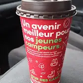 Tim Hortons storefront and interior at 30 Queenston Rd, Hamilton, ON
