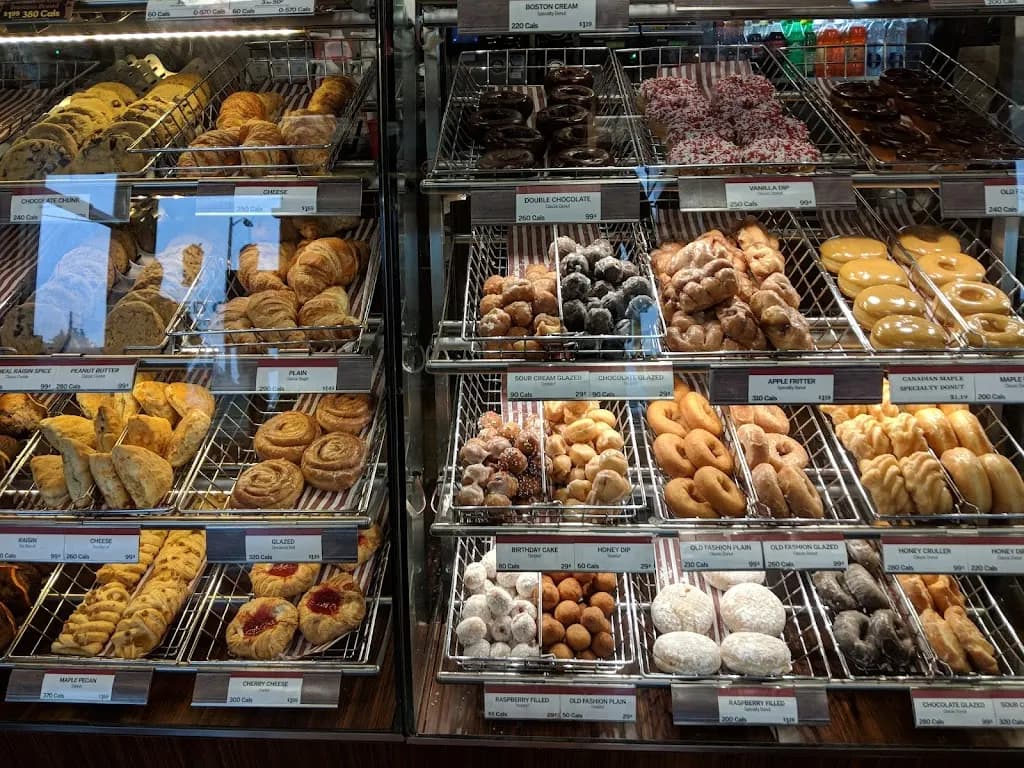 Tim Hortons storefront and interior at 1005 Mohawk Rd W, Hamilton, ON