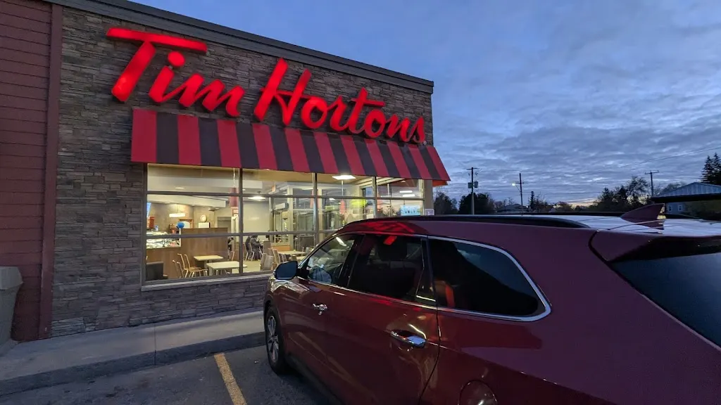 Tim Hortons storefront and interior at 50 Ottawa St West, Havelock, ON