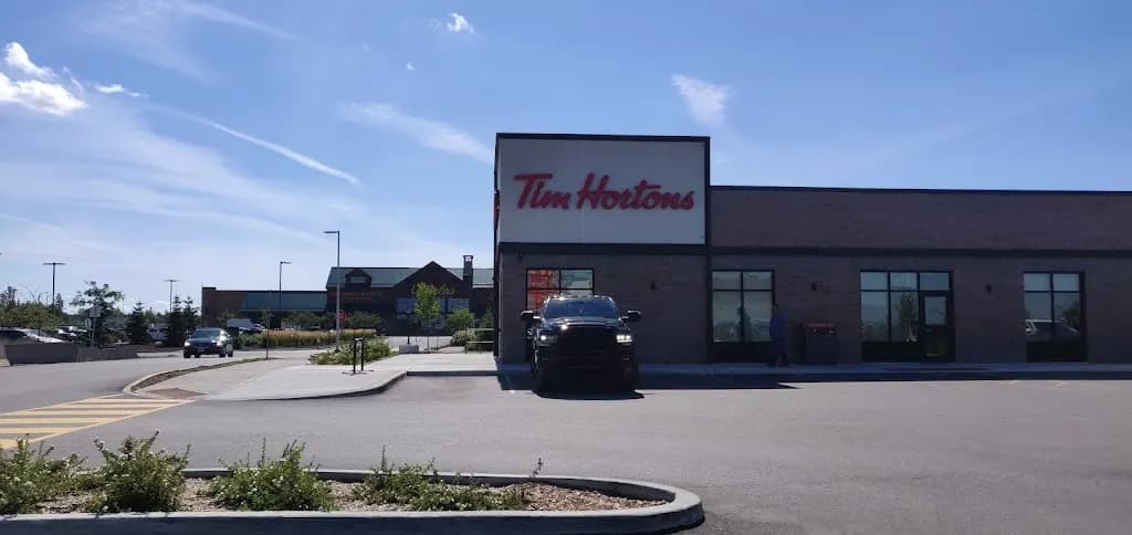 Tim Hortons storefront and interior at 501 Terry Fox Dr, Kanata, ON