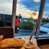 Tim Hortons storefront and interior at 526 Lancaster St W, Kitchener, ON