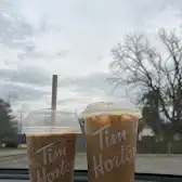 Tim Hortons storefront and interior at 4396 King St E, Kitchener, ON