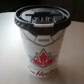 Tim Hortons storefront and interior at 14121 Highway 62, Madoc, ON