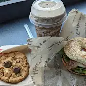 Tim Hortons storefront and interior at 7001 Woodbine Ave, Markham, ON