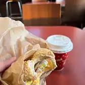 Tim Hortons storefront and interior at 7330 Markham Rd, Markham, ON