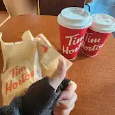 Tim Hortons storefront and interior at 8310 Mccowan Rd, Markham, ON