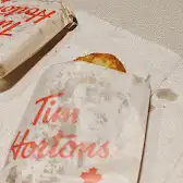 Tim Hortons storefront and interior at 325 Central Parkway West, Mississauga, ON