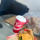 Tim Hortons storefront and interior at 1151 Dundas Street West, Mississauga, ON