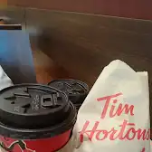 Tim Hortons storefront and interior at 1211 Hurontario St, Mississauga, ON