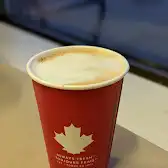 Tim Hortons storefront and interior at 2165 Royal Windsor Dr, Mississauga, ON