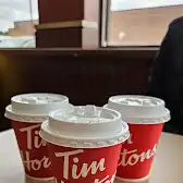 Tim Hortons storefront and interior at 2991 Erin Centre Blvd, Mississauga, ON