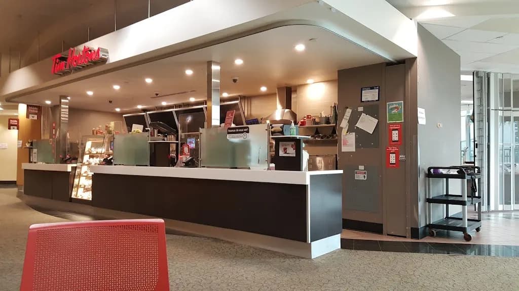 Tim Hortons storefront and interior at 100 Constellation Crescent, Ottawa, ON