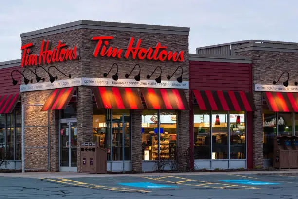 Tim Hortons storefront and interior at 993 Richmond Rd, Ottawa, ON