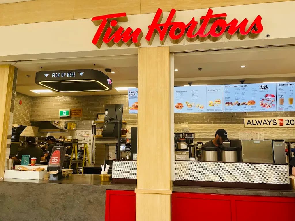 Tim Hortons storefront and interior at 2121 Carling Ave Unit 57, Ottawa, ON