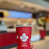 Tim Hortons storefront and interior at 1901 Lansdowne St W, Peterborough, ON