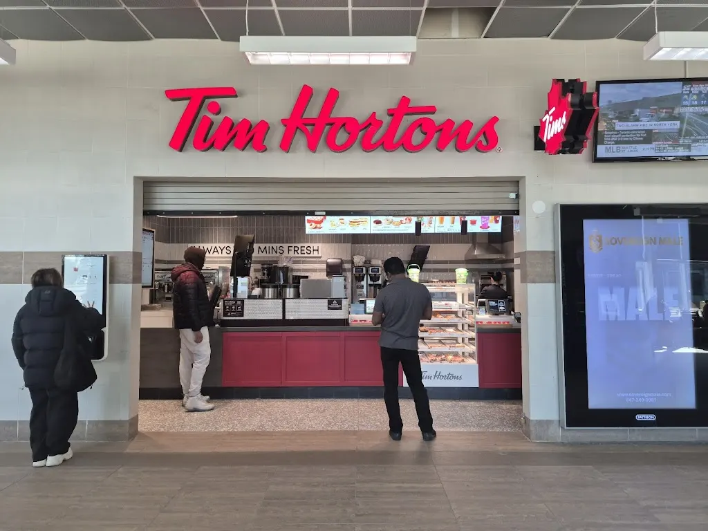 Tim Hortons storefront and interior at 1306 - Bayly St Inside Pickering Go Station, Pickering, ON