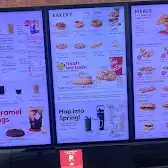 Tim Hortons storefront and interior at 211 Louth St, St Catharines, ON