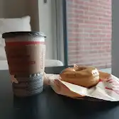 Tim Hortons storefront and interior at 33 Yonge St, Toronto, ON