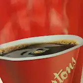 Tim Hortons storefront and interior at 65 Front Street - Via Concourse, Toronto, ON