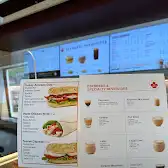 Tim Hortons storefront and interior at 2152 Danforth Avenue, Toronto, Toronto, ON