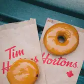 Tim Hortons storefront and interior at 2485 Bloor St West, Toronto, ON
