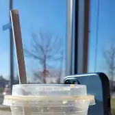 Tim Hortons storefront and interior at 2825 Markham Rd & Mcnicoll Ave, Toronto, ON