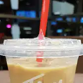 Tim Hortons storefront and interior at 94 Bridgeport Rd East, Waterloo, ON