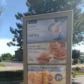 Tim Hortons storefront and interior at 465 Phillip St, Waterloo, ON