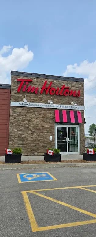 Tim Hortons storefront and interior at 7874 Confederation Line, Watford, ON