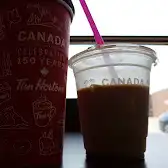 Tim Hortons storefront and interior at 2854 Howard Ave, Windsor, ON