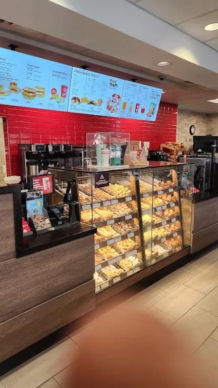 Tim Hortons storefront and interior at 3472 Walker Rd, Windsor, ON