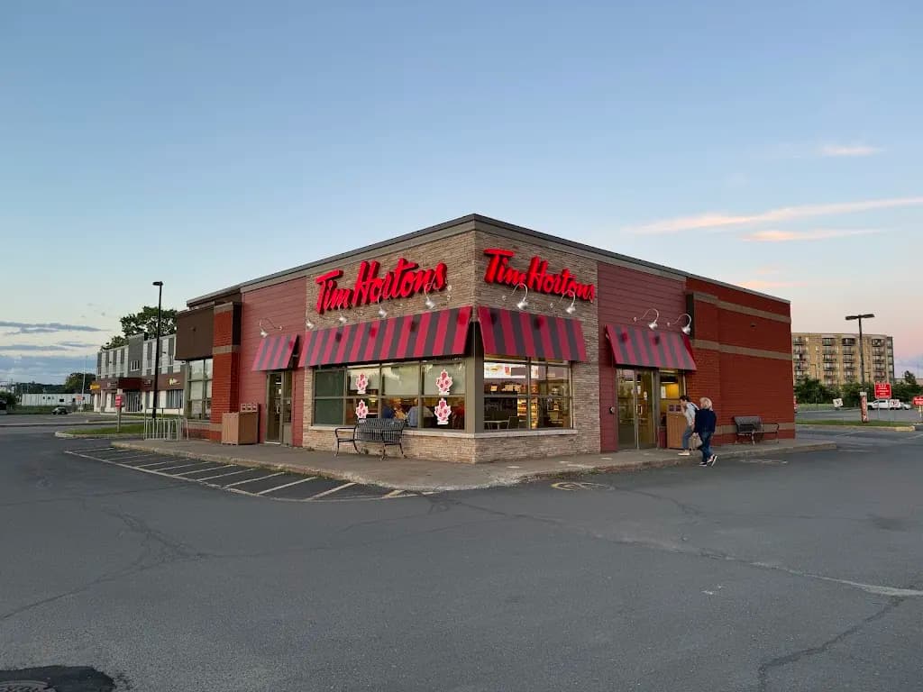 Tim Hortons storefront and interior at 1070 Boul. Guillaume-couture, Levis, QC