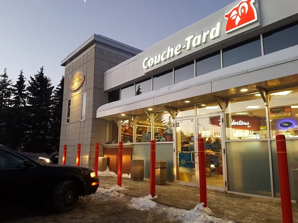 Tim Hortons storefront and interior at 22 Place Du Commerce, Verdun, QC