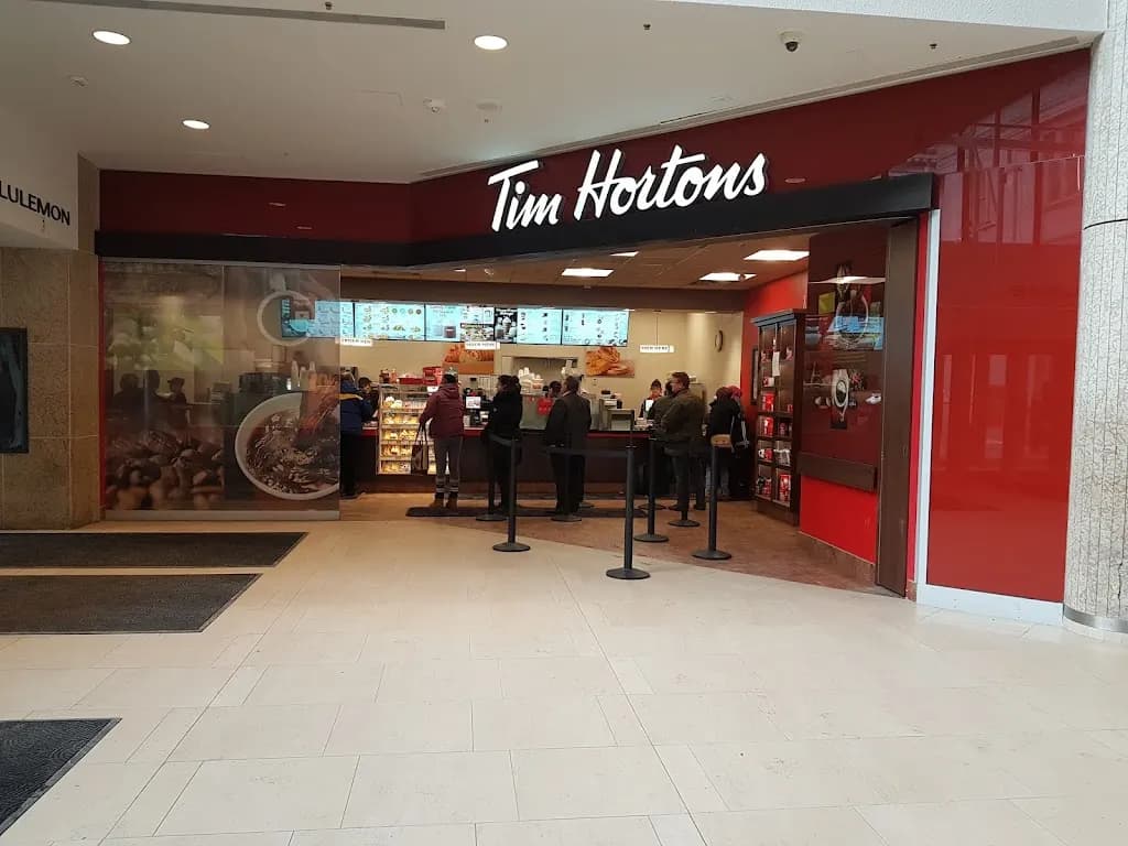 Tim Hortons storefront and interior at 2102 11th Ave, Regina, SK
