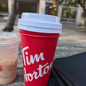 Tim Hortons storefront and interior at 9 Campus Dr, Tunnel, Saskatoon, SK