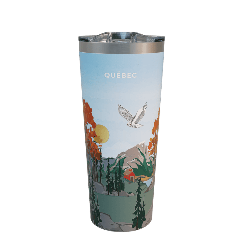 22oz Quebec Travel Mug, Stainless Steel