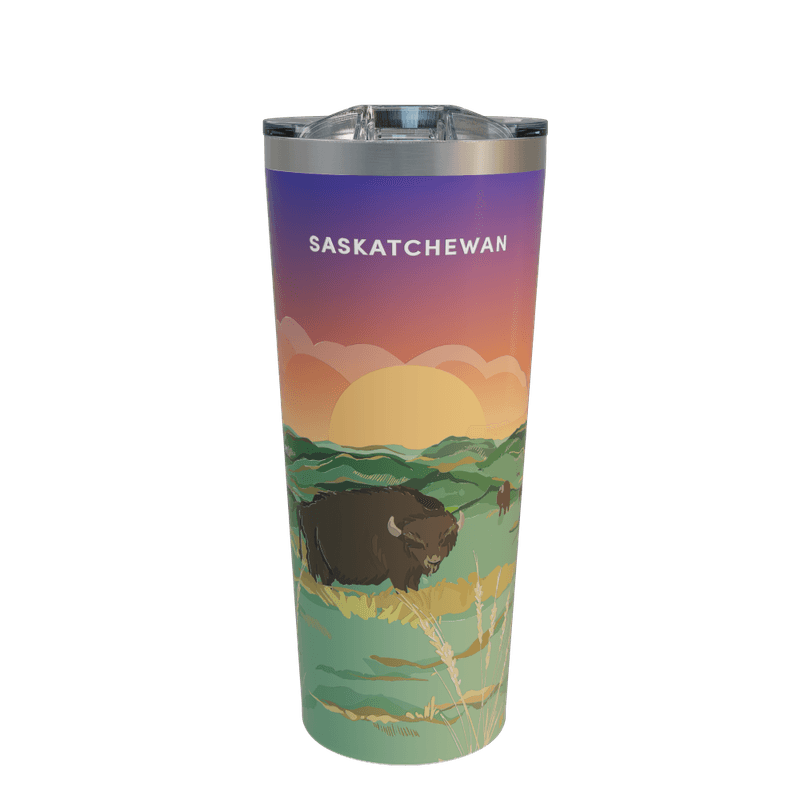 22oz Saskatchewan Travel Mug, Stainless Steel