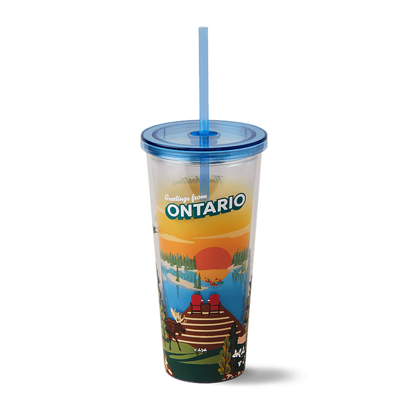 Ontario Plastic Straw Tumbler 24oz
