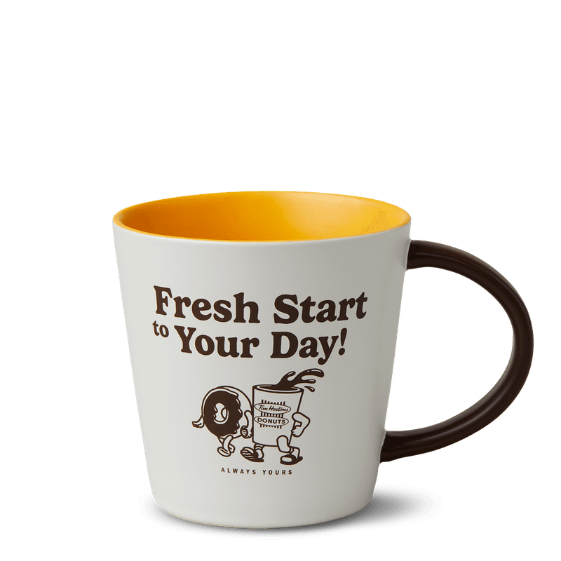 Retro Fresh Start Ceramic Mug 16oz